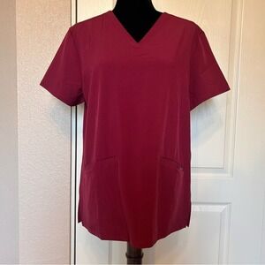 NWT Dagacci V Neckline Medical Scrub Top Size Large